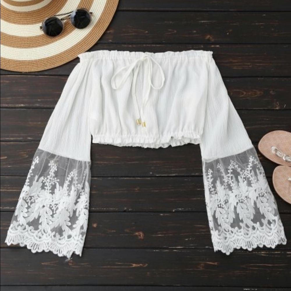 White Off-Shoulder Top